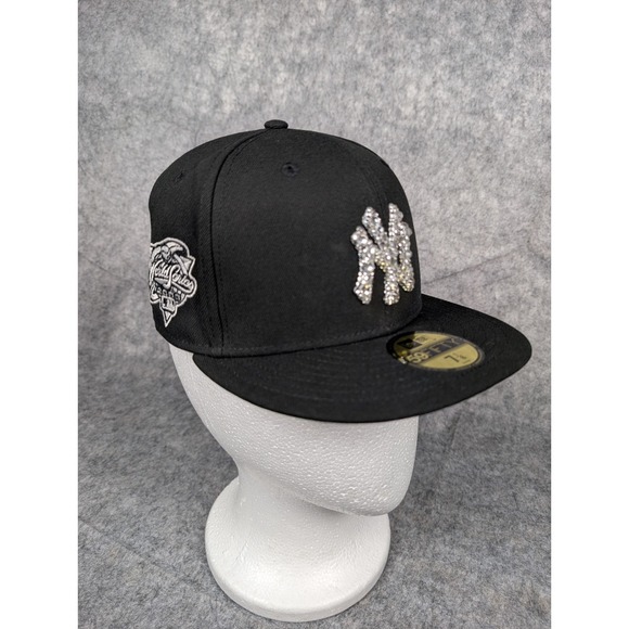 New York Yankees | Black | New Era | 2000 W.S. Patch | Crystal Logo | 7 1/8 - Picture 15 of 16